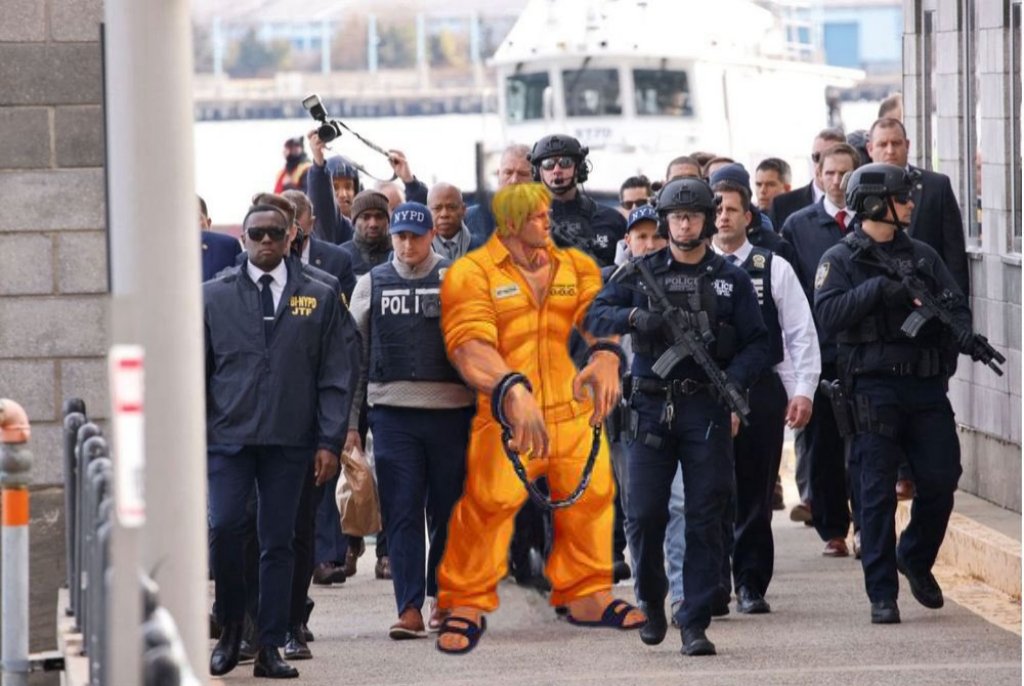 Cody Travers arriving in Metro City