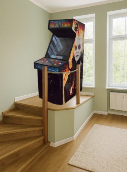I would put a non AI-generated arcade cabinet